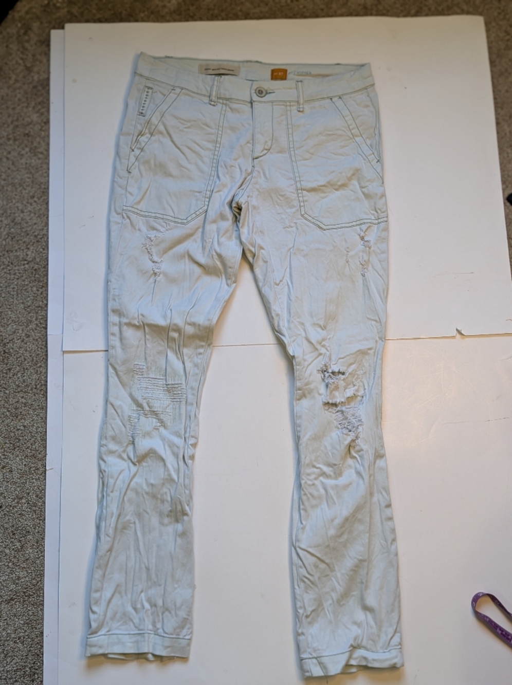 Pilcro light blue topstitched jeans